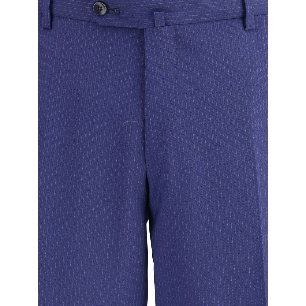 Gi Capri gestreept pak van maagdelijke wol