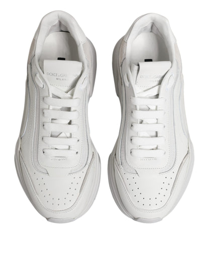 Dolce & Gabbana White Leather Daymaster Low Top Sneakers Shoes