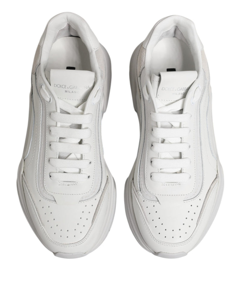 Dolce & Gabbana White Leather Daymaster Low Top Sneakers