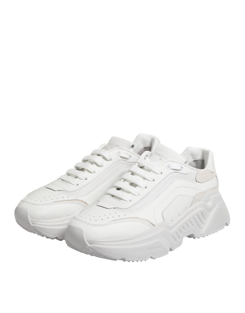 Dolce & Gabbana White Leather Daymaster Low Top Sneakers
