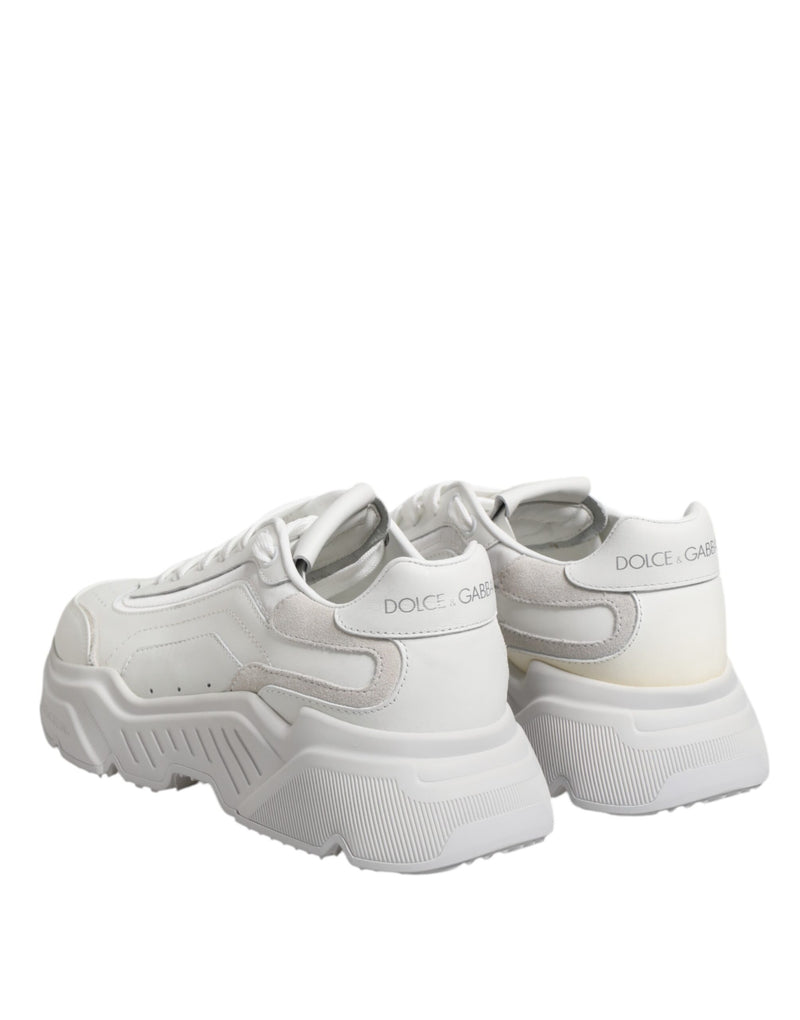 Dolce & Gabbana White Leather Daymaster Low Top Sneakers