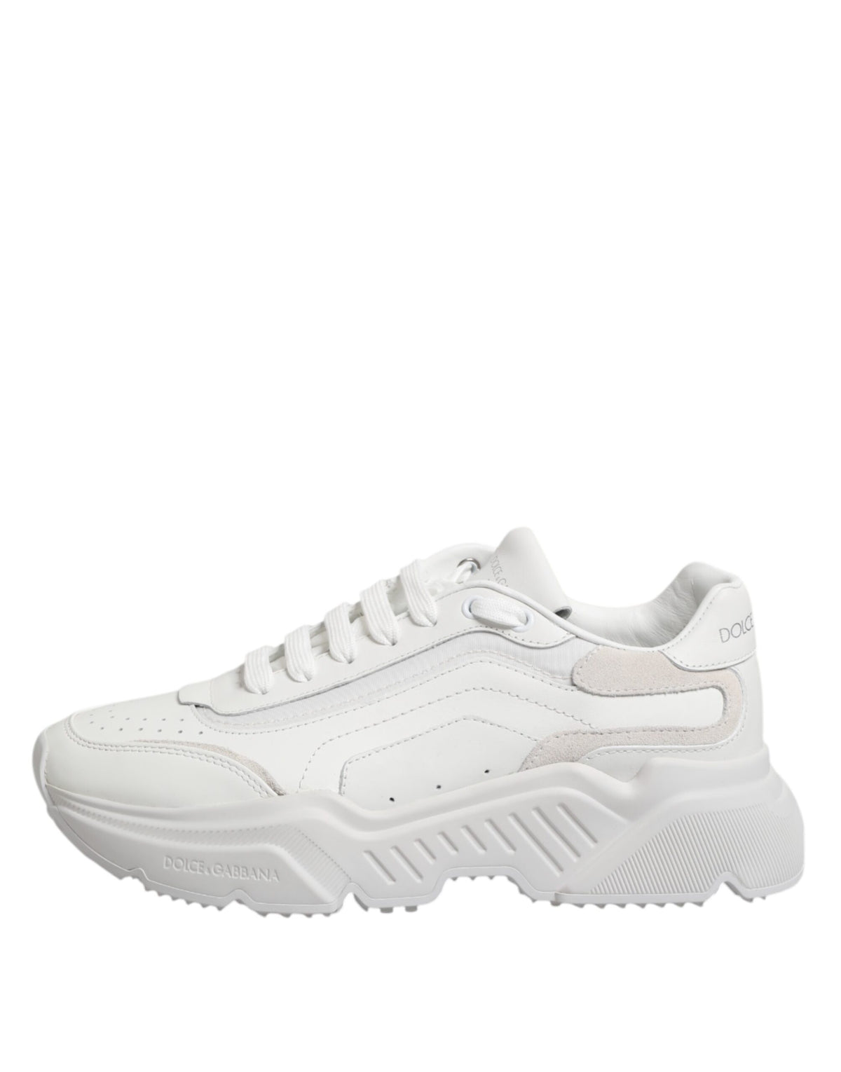 Dolce & Gabbana White Leather Daymaster Low Top Sneakers