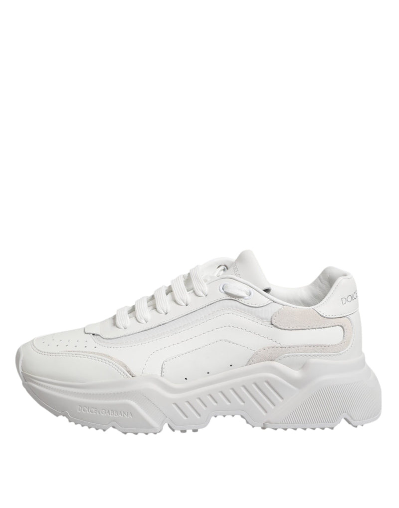 Dolce & Gabbana White Leather Daymaster Low Top Sneakers