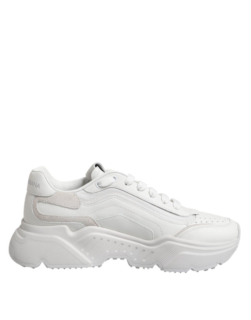 Dolce & Gabbana White Leather Daymaster Low Top Sneakers