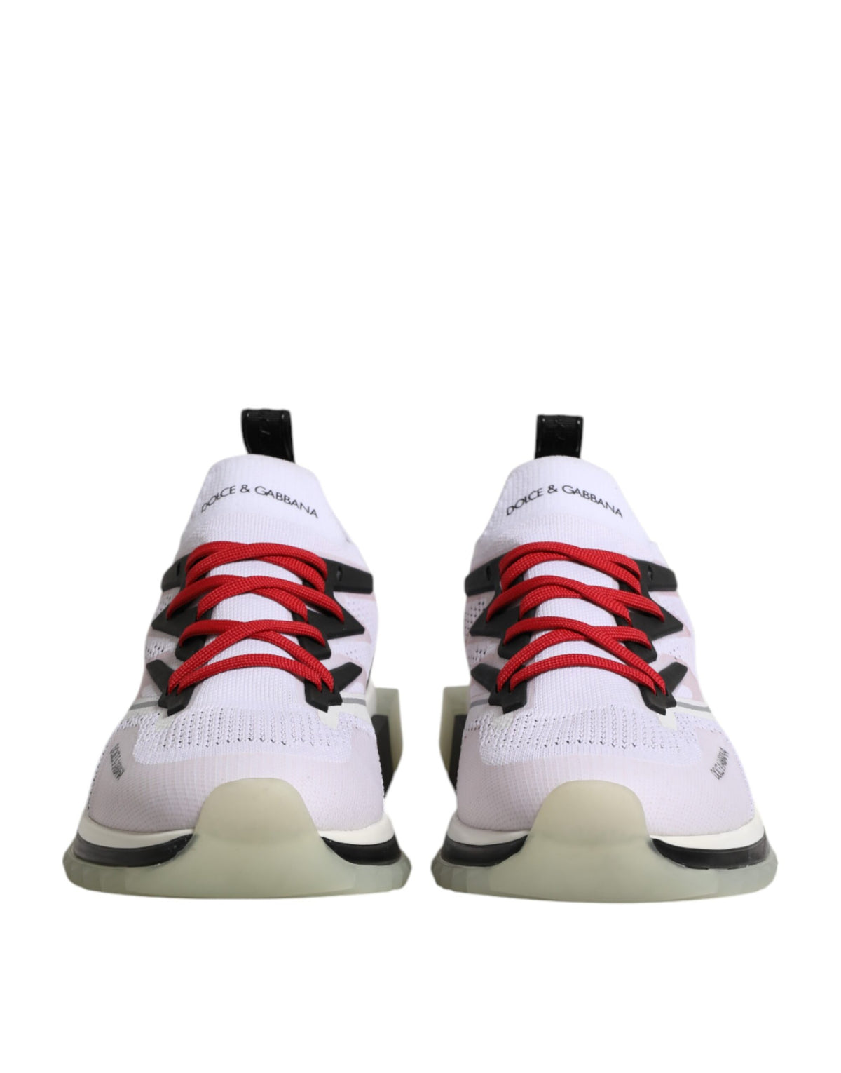 Sneakers de sport en cuir extensible blanches SORRENTO de Dolce & Gabbana