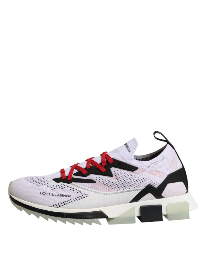 Dolce & Gabbana Witte SORRENTO Sportieve Sneakers van Stretchmateriaal
