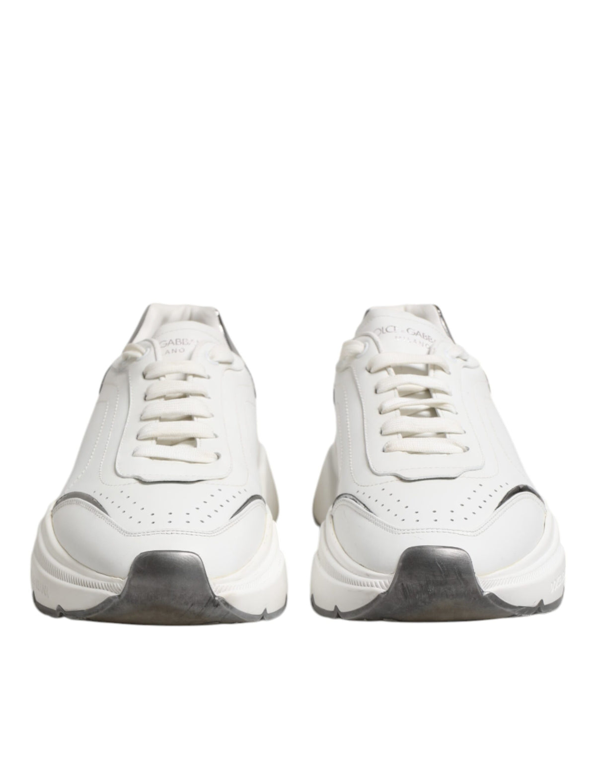 Dolce & Gabbana White Daymaster Leather Low Top Sneakers