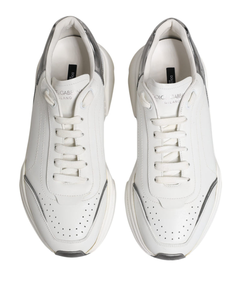 Dolce & Gabbana White Daymaster Leather Low Top Sneakers