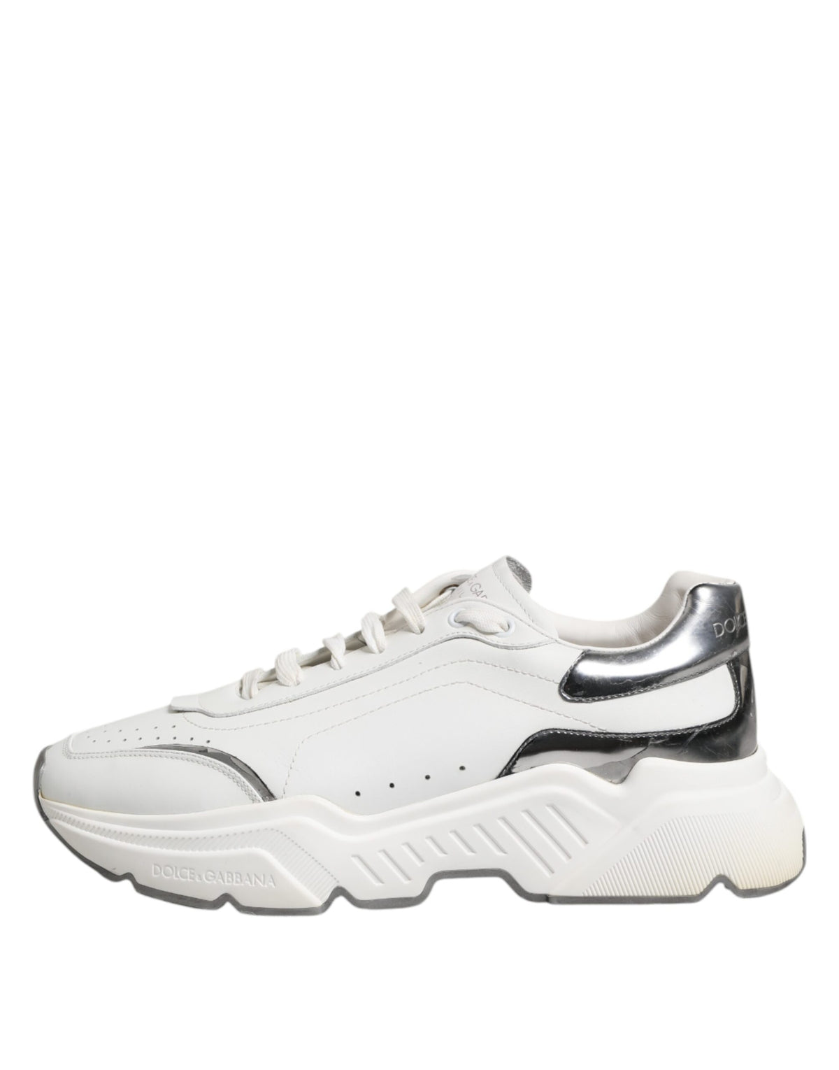Dolce & Gabbana White Daymaster Leather Low Top Sneakers