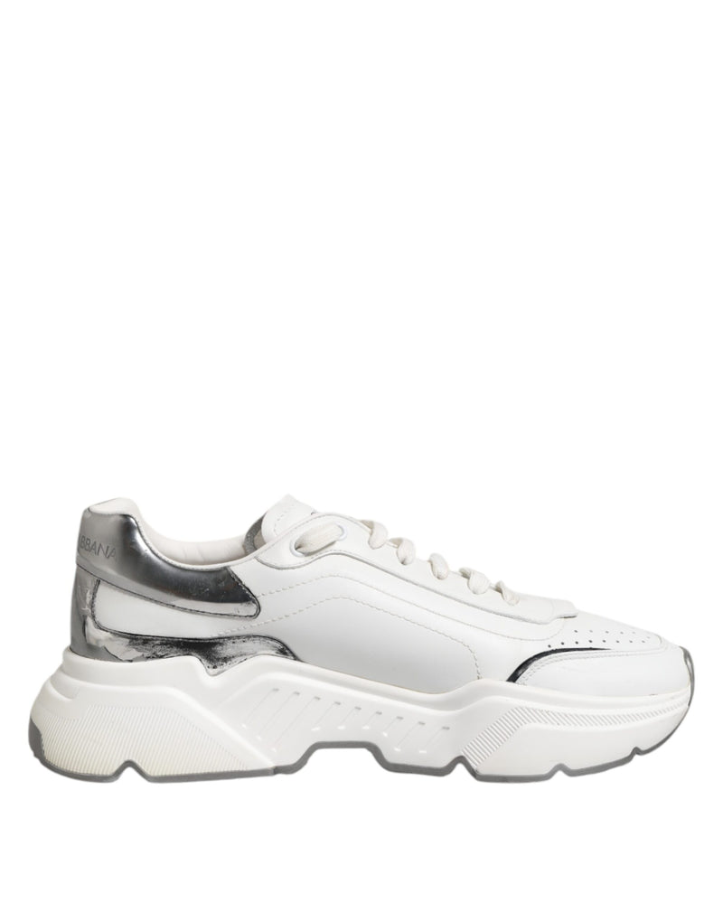 Dolce & Gabbana White Daymaster Leather Low Top Sneakers