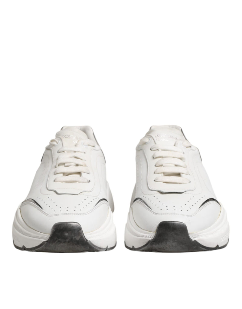 Dolce & Gabbana White Daymaster Leather Low Top Sneakers
