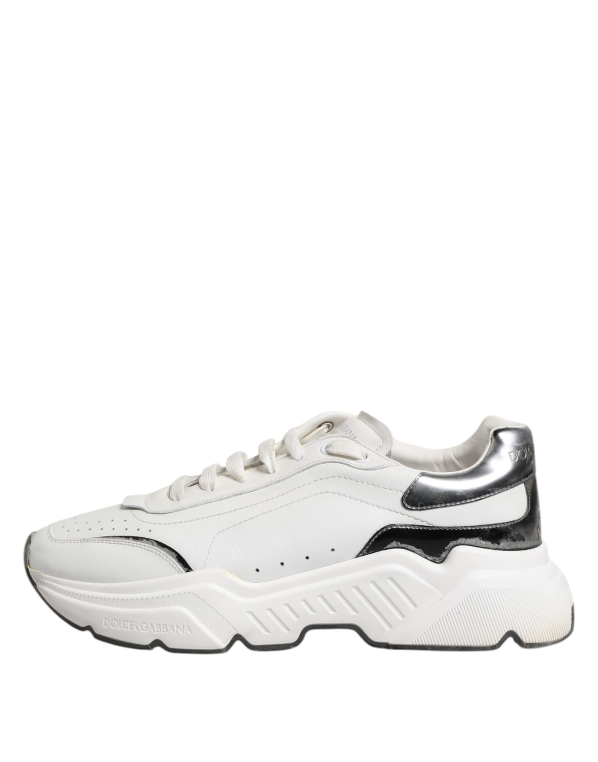 Dolce & Gabbana White Daymaster Leather Low Top Sneakers