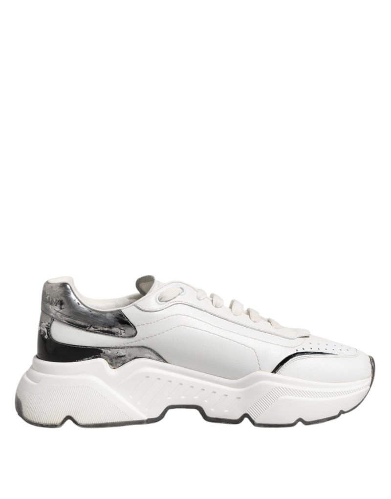 Dolce & Gabbana White Daymaster Leather Low Top Sneakers