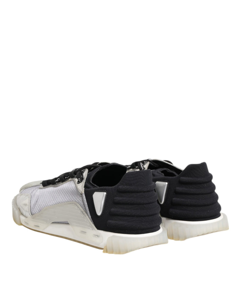 Dolce & Gabbana Black Silver NS1 Men Low Top Sneakers