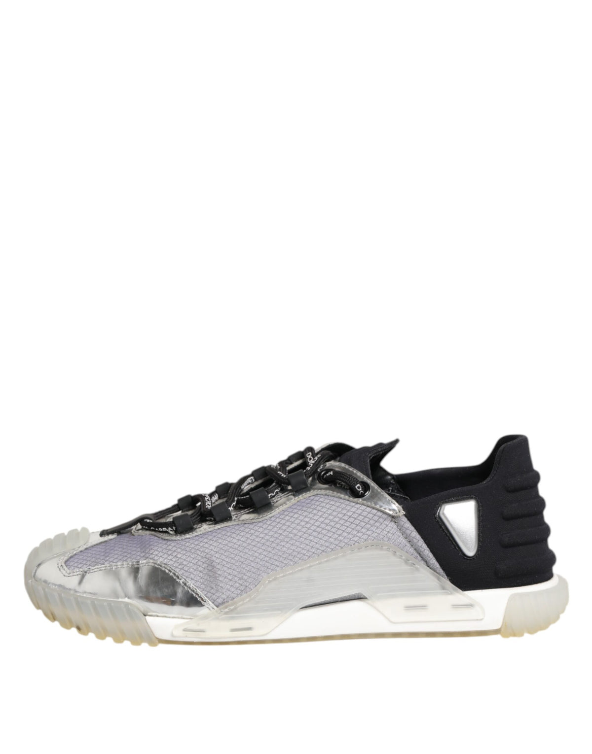 Dolce & Gabbana Black Silver NS1 Men Low Top Sneakers