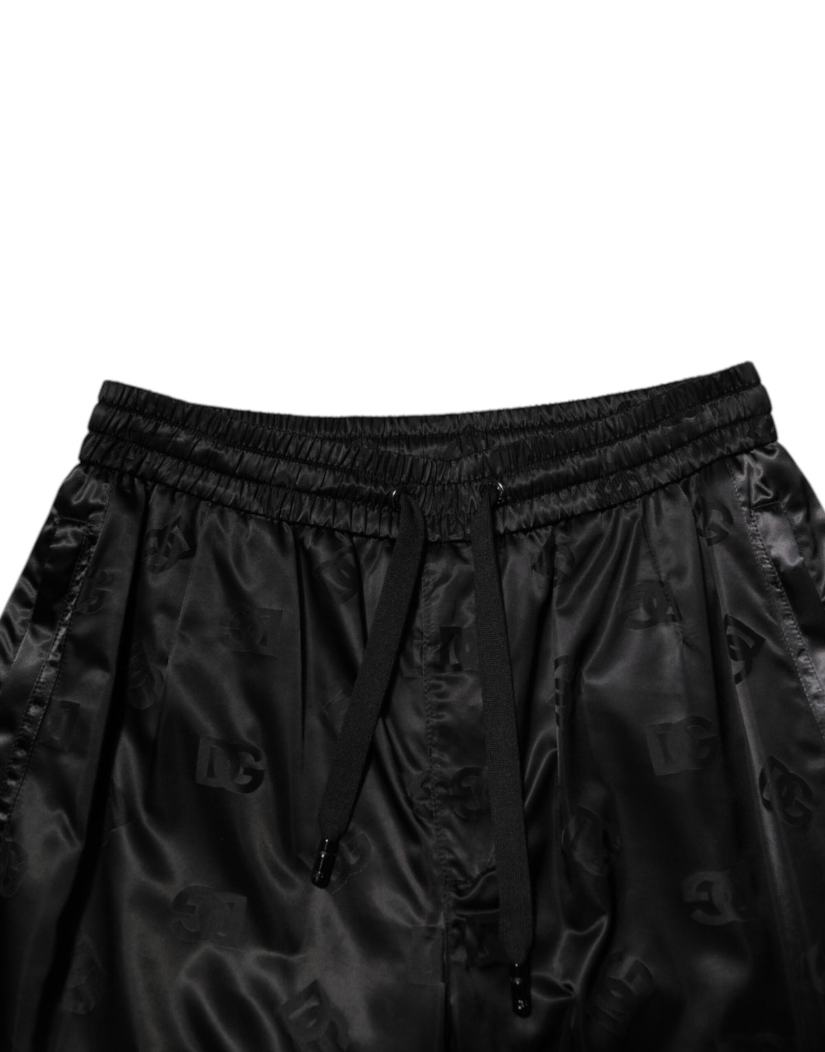 Pantalon de jogging en coton noir pour homme Dolce &amp; Gabbana avec logo DG imprimé.