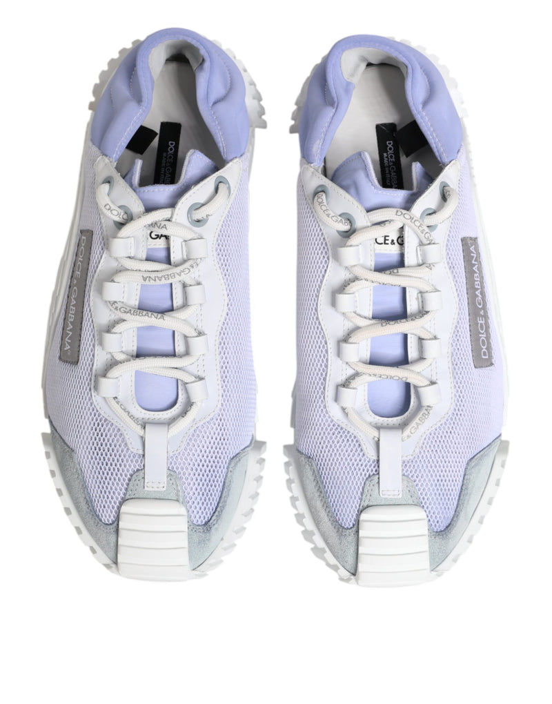Dolce & Gabbana Purple White NS1 Lace Up Low Top Sneakers