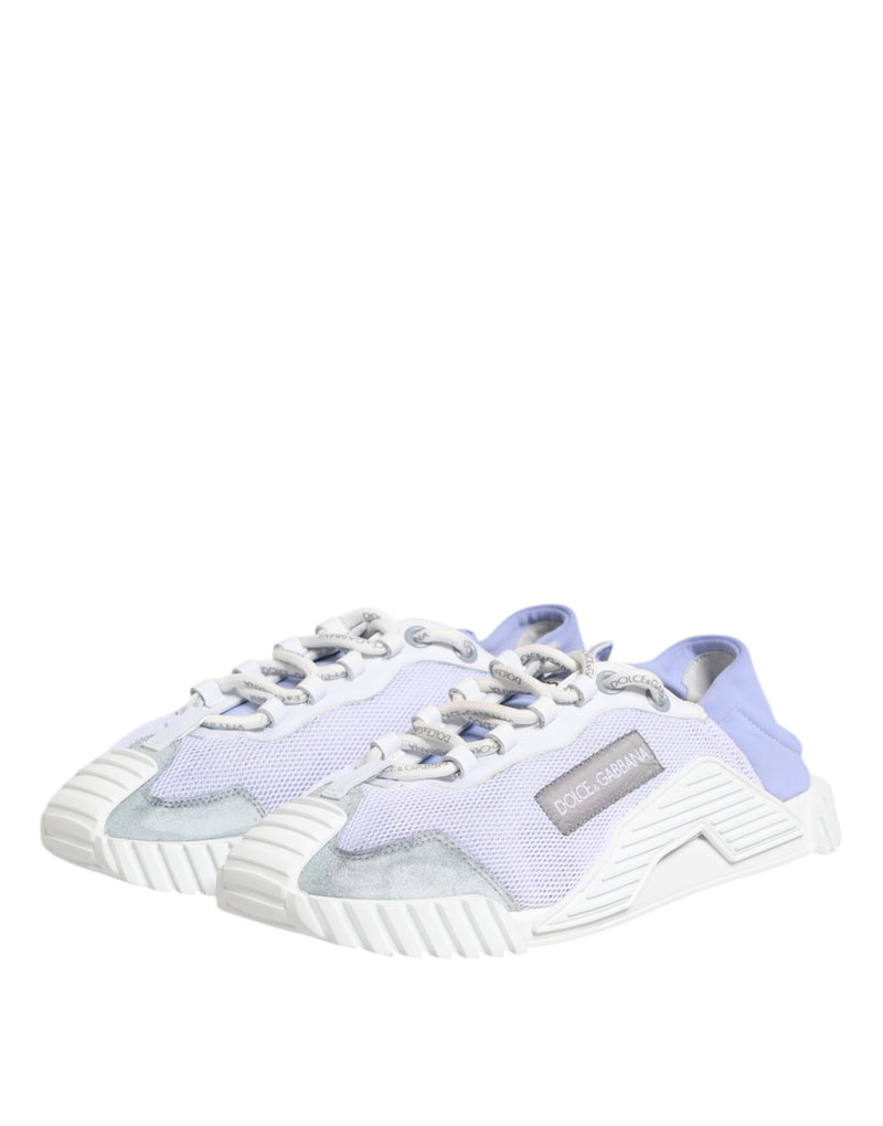 Dolce & Gabbana Purple White NS1 Lace Up Low Top Sneakers