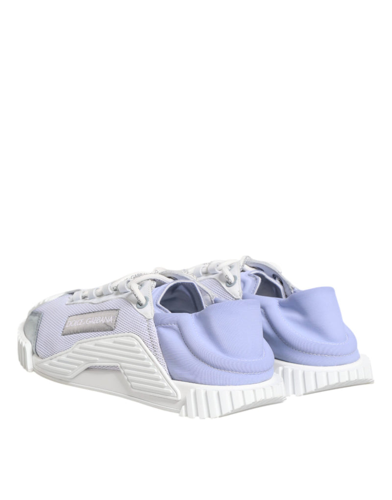 Dolce & Gabbana Purple White NS1 Lace Up Low Top Sneakers