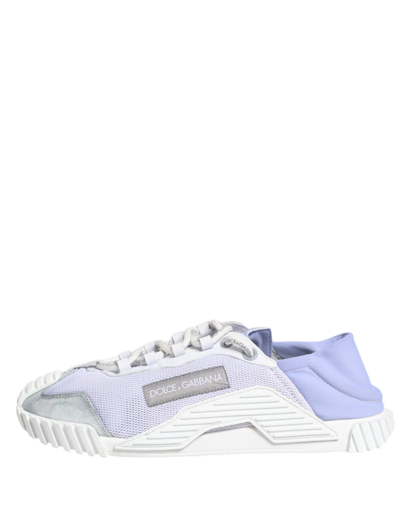 Dolce & Gabbana Purple White NS1 Lace Up Low Top Sneakers