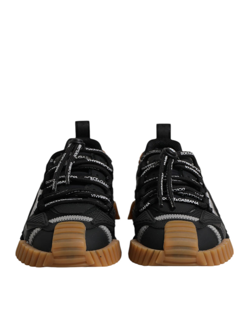 Dolce & Gabbana Black Logo Lace Up Low Top NS1 Sneakers