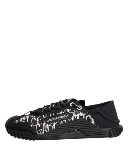 Dolce & Gabbana Black White NS1 Lace Up Low Top Sneakers Shoes