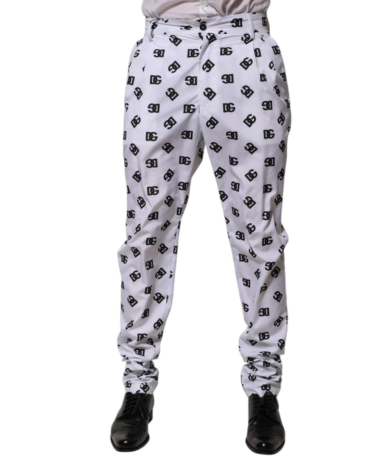 Pantalon en jean skinny en coton blanc avec logo Dolce &amp; Gabbana