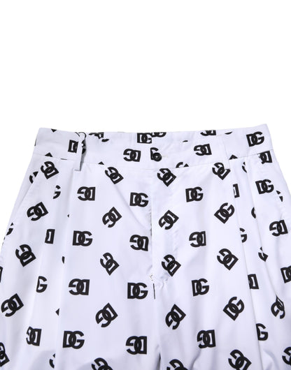 Dolce & Gabbana White Logo Cotton Skinny Denim Trouser Pants