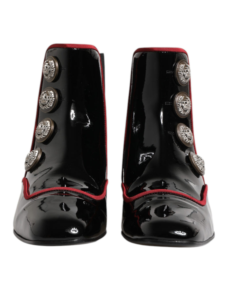 Dolce & Gabbana Black Jackie Buttoned Chelsea Boots
