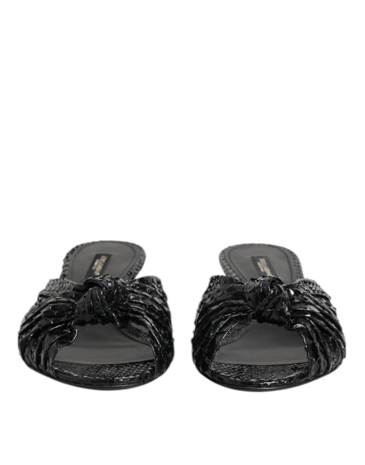 Dolce & Gabbana Sandales à Talons en Cuir Python Noir