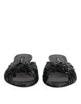 Dolce & Gabbana Sandales à Talons en Cuir Python Noir