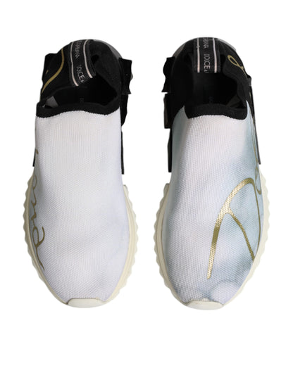 Sneakers basses Sorrento blanches et noires Dolce & Gabbana