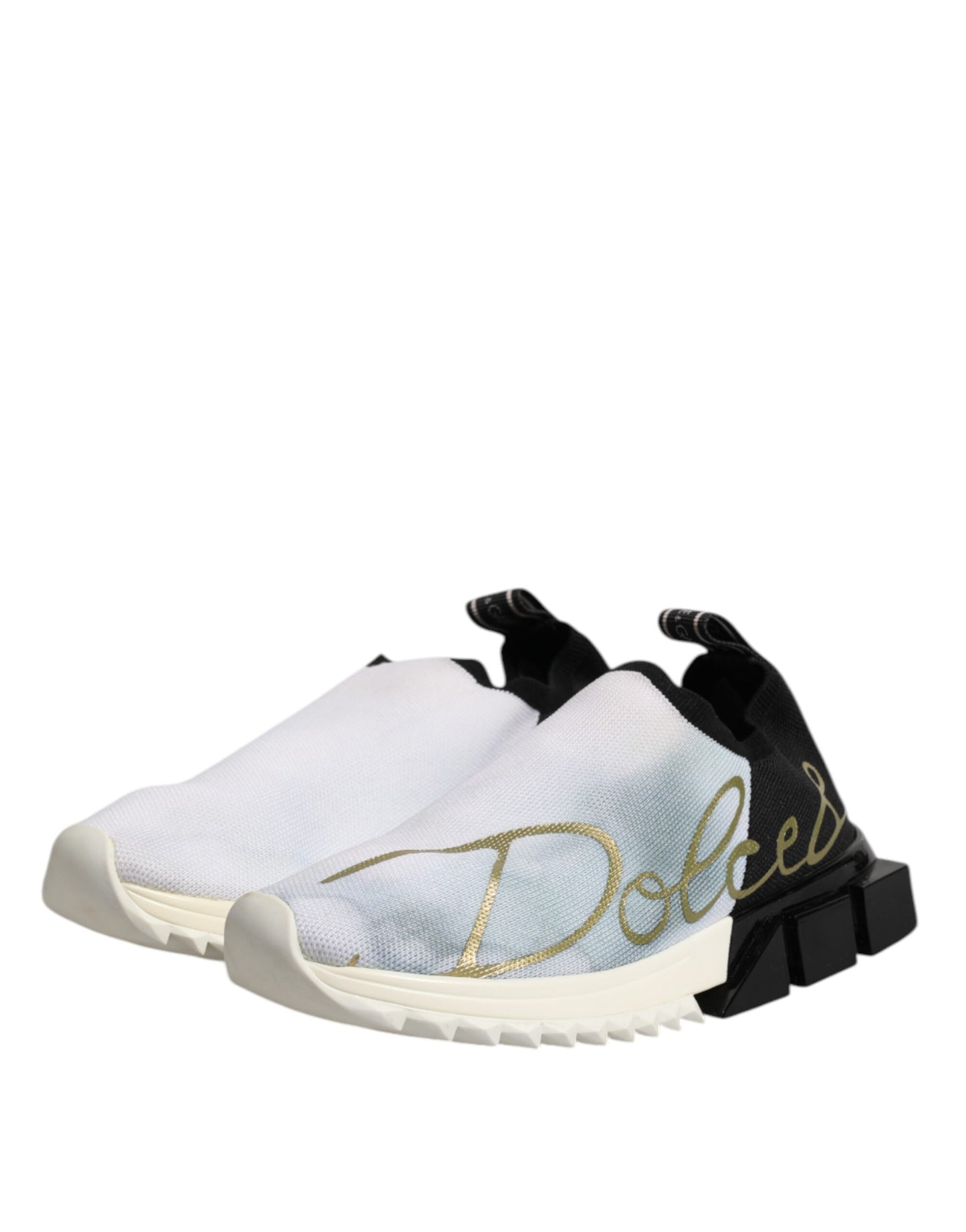 Sneakers basses Sorrento blanches et noires Dolce & Gabbana