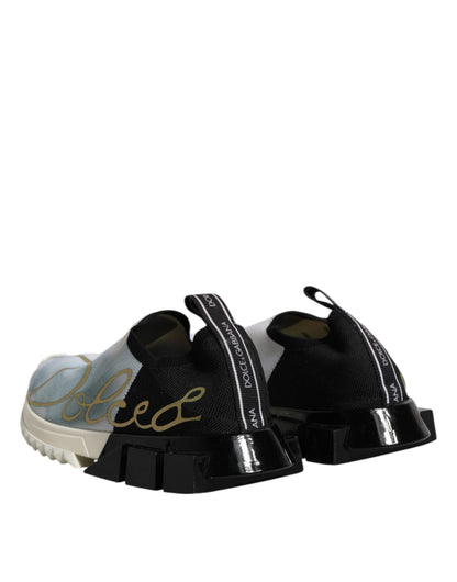 Sneakers basses Sorrento blanches et noires Dolce & Gabbana