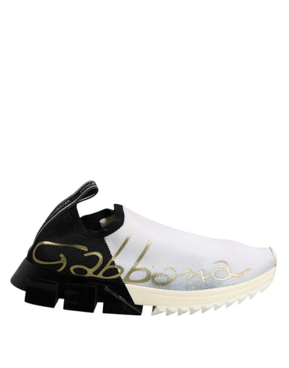 Sneakers basses Sorrento blanches et noires Dolce & Gabbana