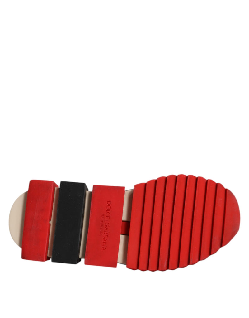 Dolce & Gabbana Red Sorrento Slip On Low Top Sneakers