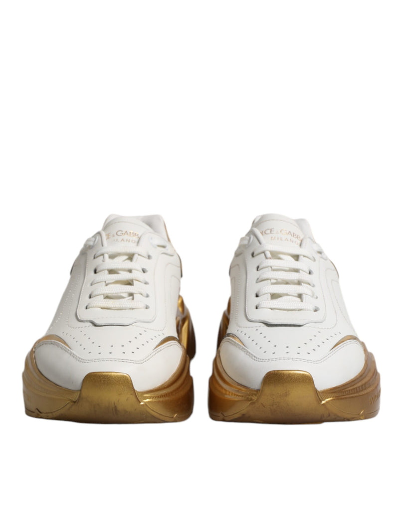 Dolce & Gabbana White Gold Daymaster Low Top Sneakers