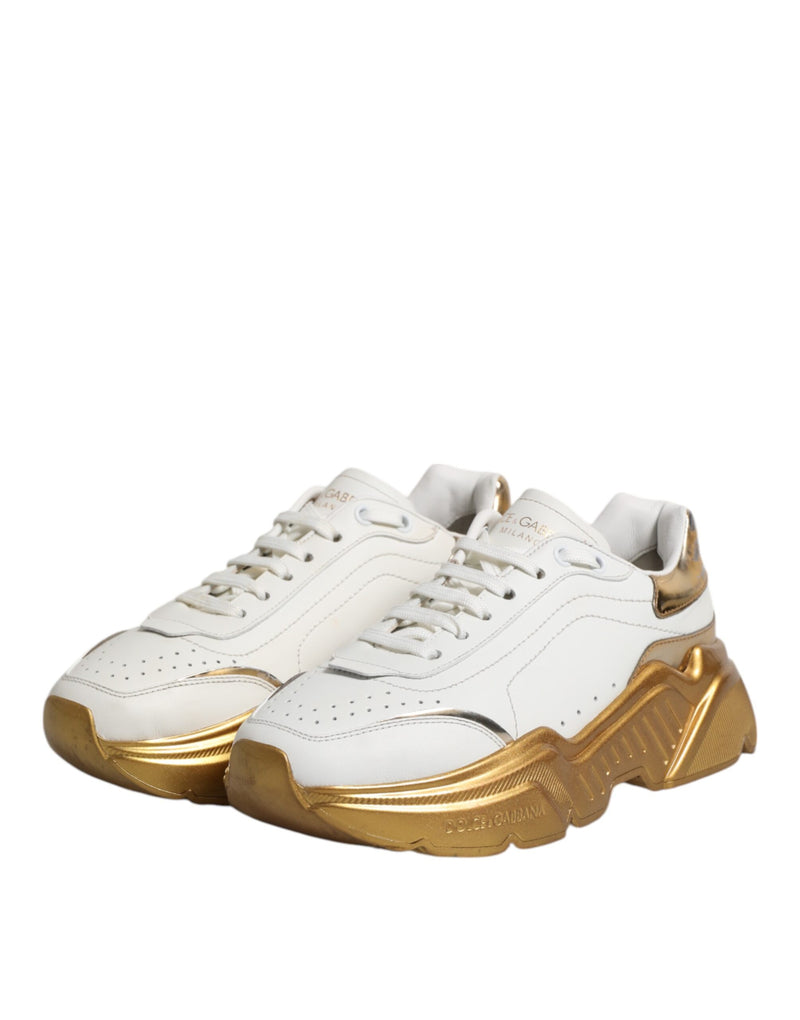 Dolce & Gabbana White Gold Daymaster Low Top Sneakers