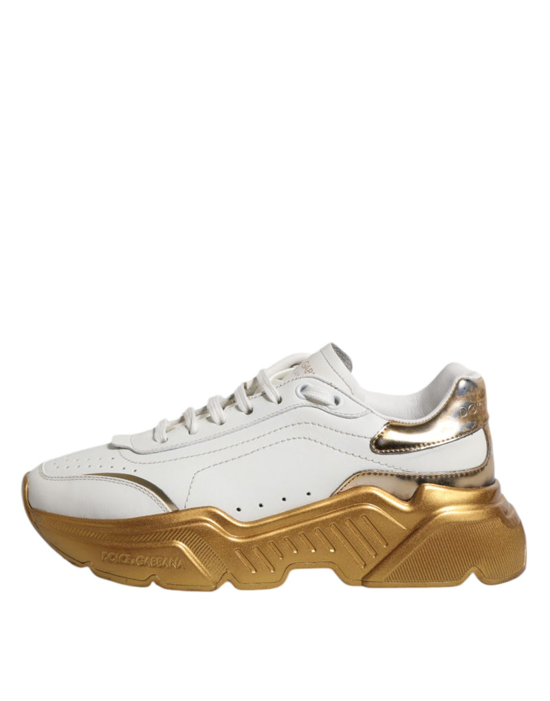 Dolce & Gabbana White Gold Daymaster Low Top Sneakers