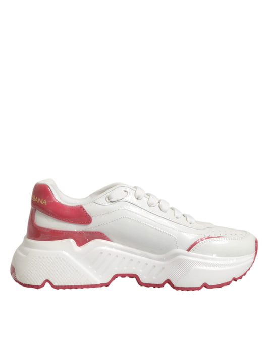 Dolce & Gabbana witte en roze Daymaster lage sneakers