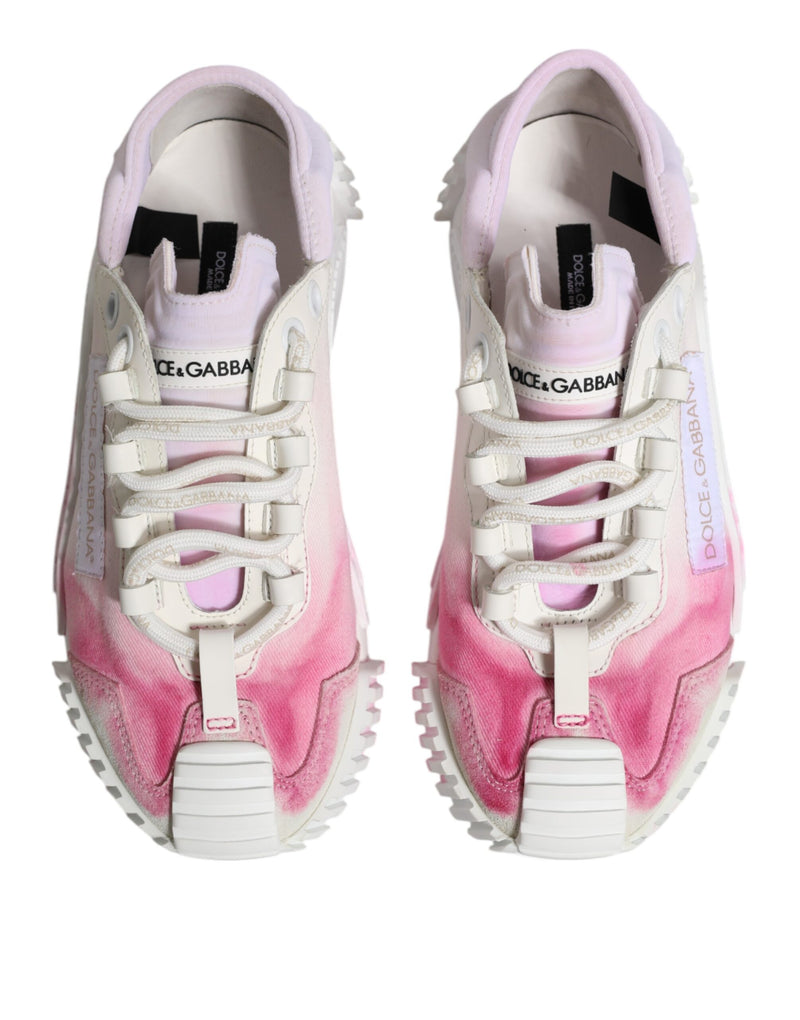 Dolce & Gabbana White NS1 Lace Up Low Top Sneakers