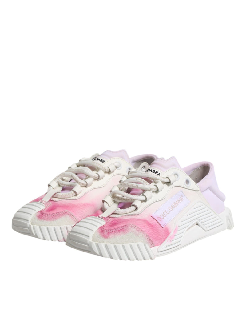 Dolce & Gabbana White NS1 Lace Up Low Top Sneakers