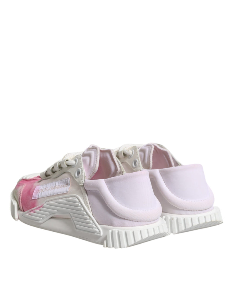 Dolce & Gabbana White NS1 Lace Up Low Top Sneakers