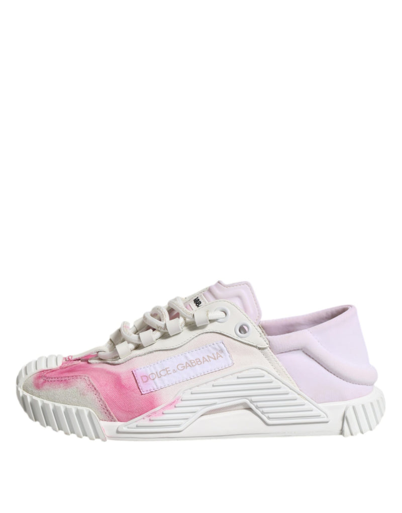 Dolce & Gabbana White NS1 Lace Up Low Top Sneakers
