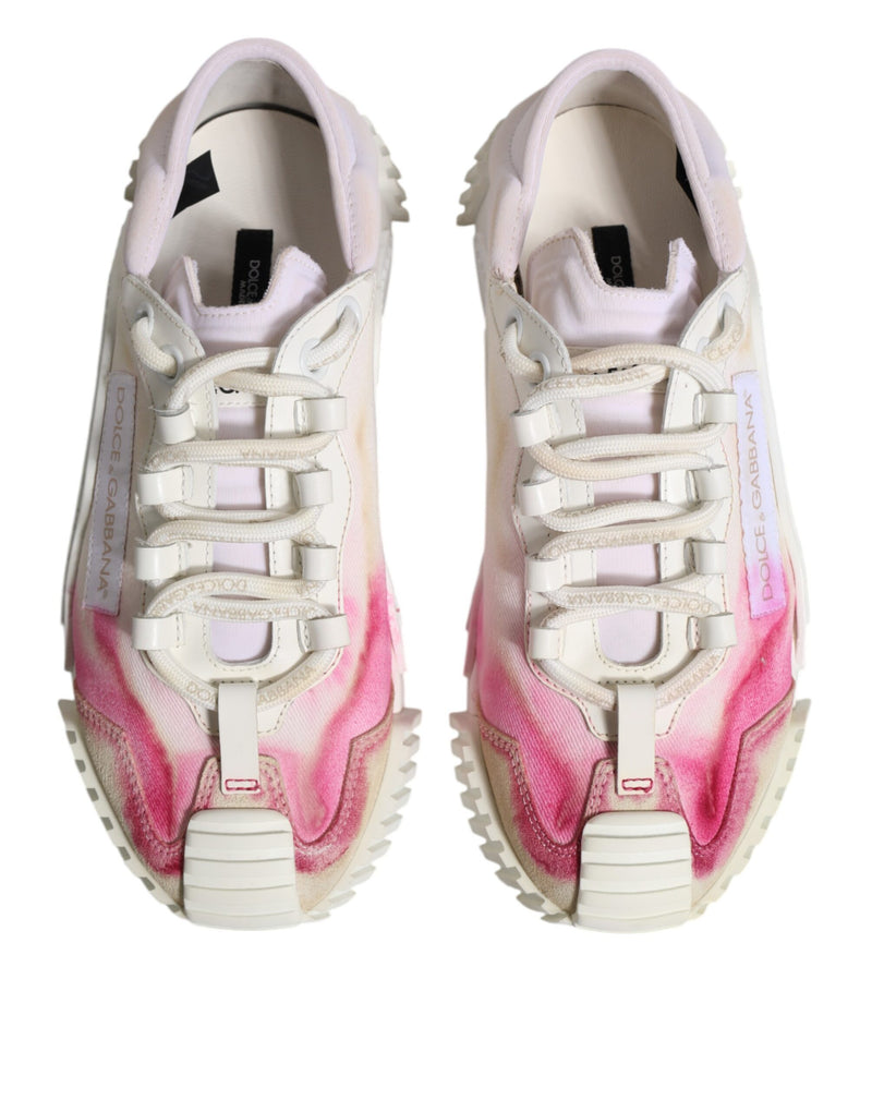 Dolce & Gabbana White NS1 Lace Up Low Top Sneakers