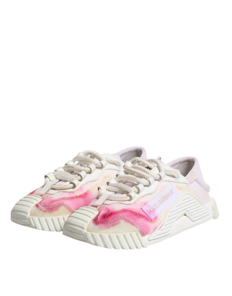 Dolce & Gabbana White NS1 Lace Up Low Top Sneakers
