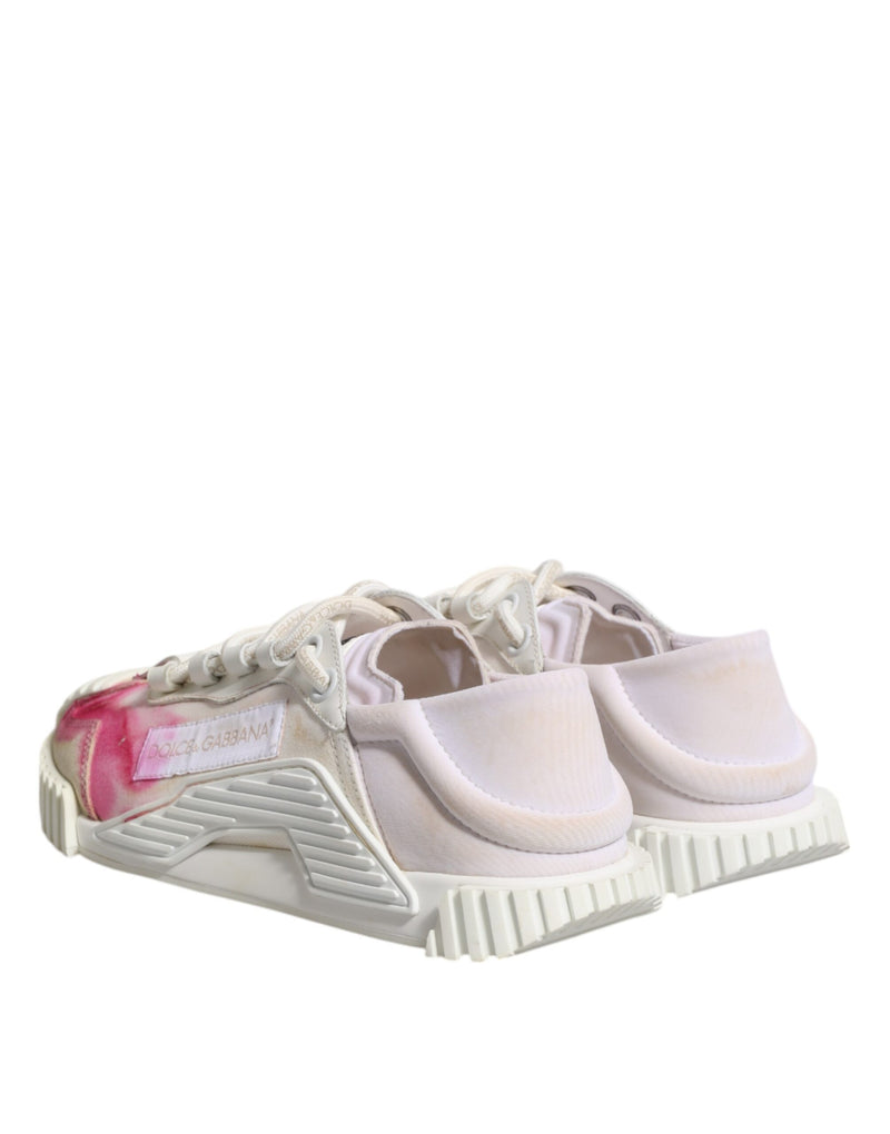 Dolce & Gabbana White NS1 Lace Up Low Top Sneakers