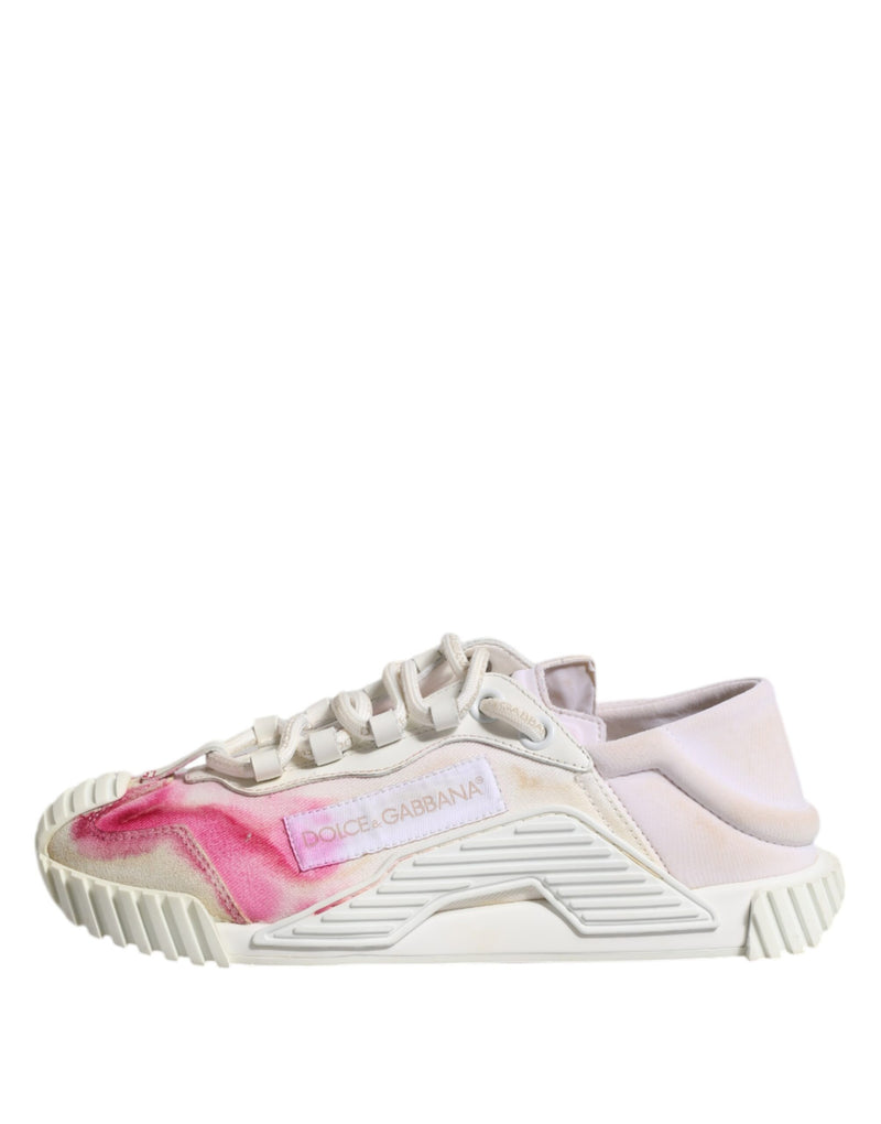 Dolce & Gabbana White NS1 Lace Up Low Top Sneakers