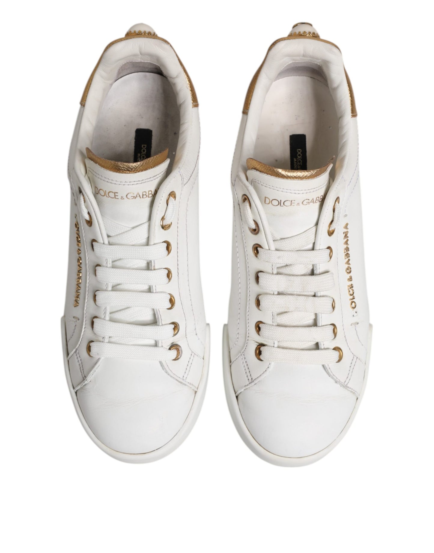 Dolce & Gabbana witte leren lage sneakers voor dames