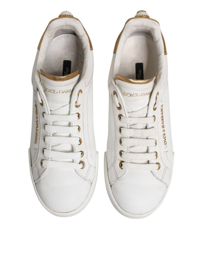 Dolce & Gabbana witte leren lage sneakers voor dames